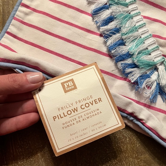 Pottery Barn Teen Frilly Fringe Pillow Cover - Picture 9 of 12